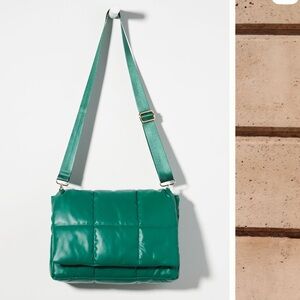 Anthropologie Edison foldover puffy clutch/purse